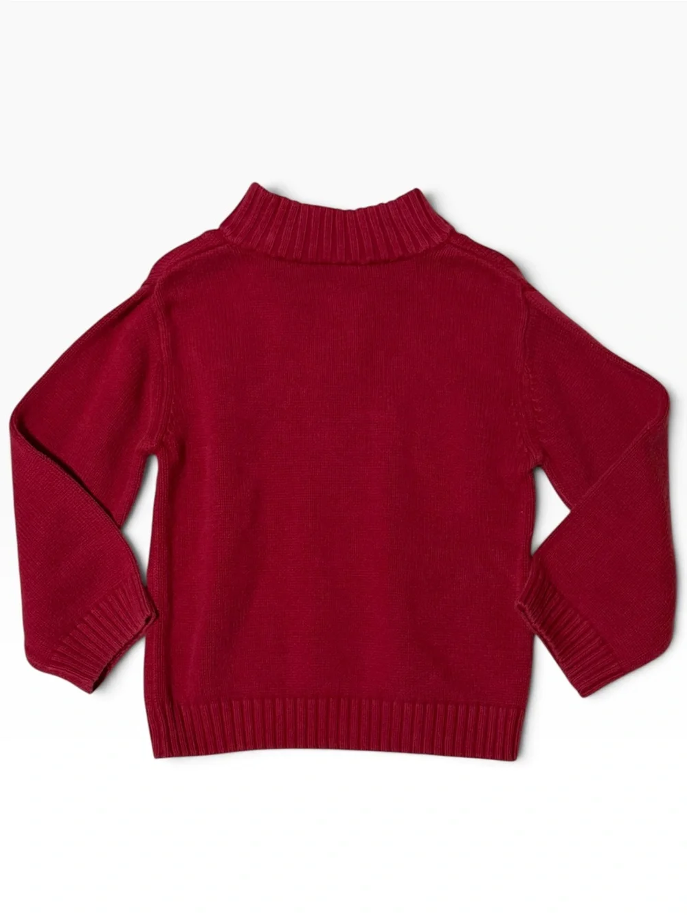 Gymboree 2007 Y2K Red Argyle Quarter Zip Sweater Size 4 Kids